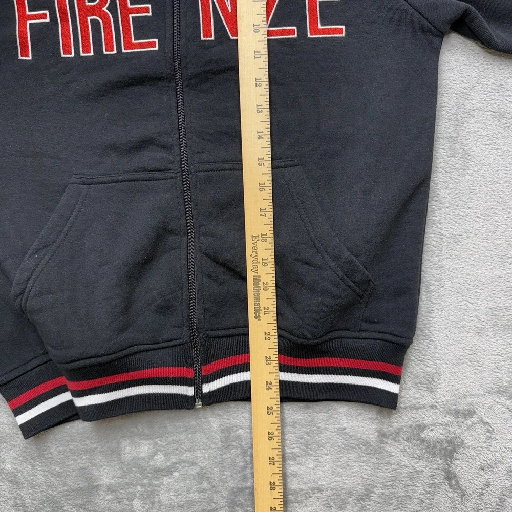 Italy Firenze Black And Red Full Zip Jacket Size Small
